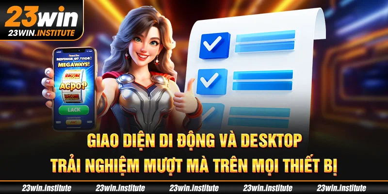 Giao diện di động và desktop – Trải nghiệm mượt mà trên mọi thiết bị