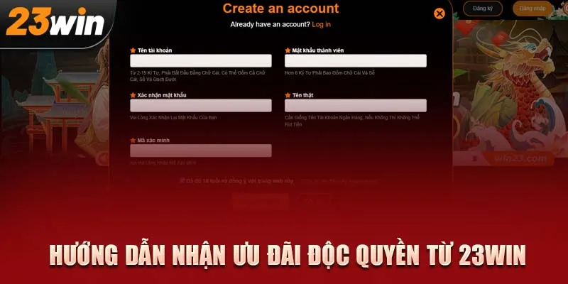Đăng ký 23Win – Nhận khuyến mãi dễ dàng trong vài bước