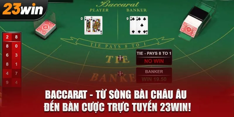 Baccarat – Từ sòng bài châu Âu đến bàn cược trực tuyến 23Win!